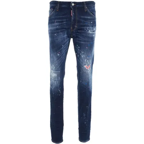 Destroyed Jeans with Belt Loops , male, Sizes: S - Dsquared2 - Modalova