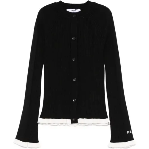 Schwarzer Cardigan Pullover MSGM - MSGM - Modalova