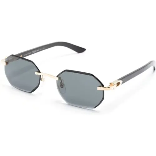 Gold Sunglasses with Original Accessories , male, Sizes: 54 MM - Cartier - Modalova