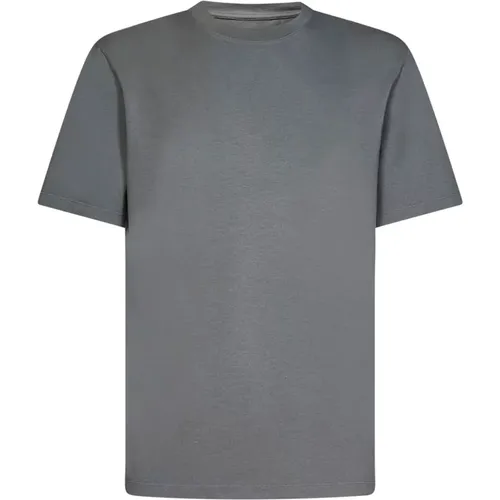 Graues Baumwoll-T-Shirt mit Four Stitches Logo , Herren, Größe: M - Maison Margiela - Modalova