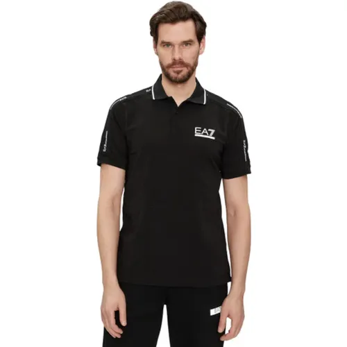 Schwarzes Polo-Shirt 3Dpf20 Pj03Z , Herren, Größe: XL - Emporio Armani EA7 - Modalova