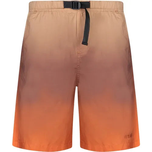 Cotton Bermuda Shorts with Elasticated Rise , male, Sizes: L, M, XS - Msgm - Modalova