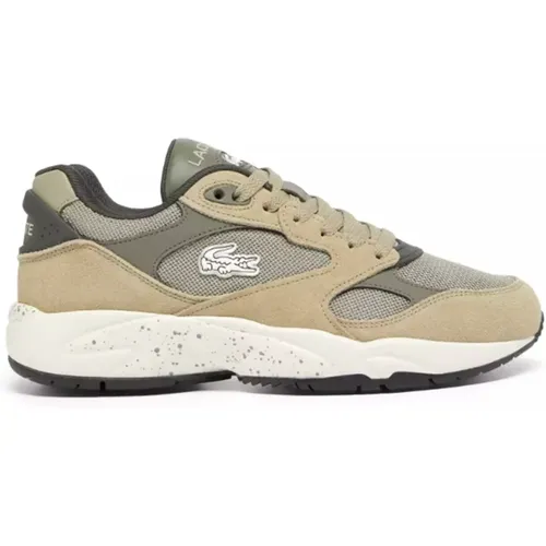 Vintage Suede Trainer in Khaki , Herren, Größe: 41 EU - Lacoste - Modalova