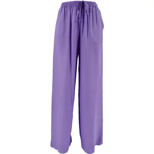 Lilac Wide Trousers for Women , female, Sizes: S, L - P.a.r.o.s.h. - Modalova