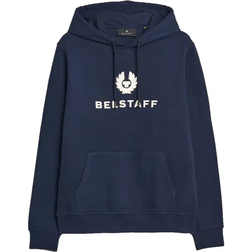 Signature Hoodie Dark Ink , Herren, Größe: S - Belstaff - Modalova