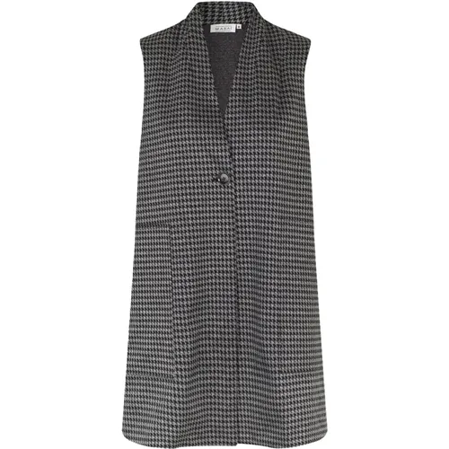 Checked Vest with A-line Cut , female, Sizes: L, M, XL, S - Masai - Modalova