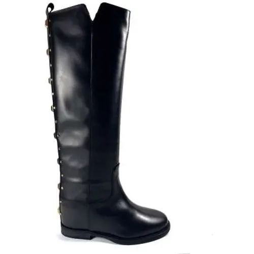 Leather Studded Boot , female, Sizes: 4 1/2 UK, 7 UK, 5 UK - Via Roma 15 - Modalova