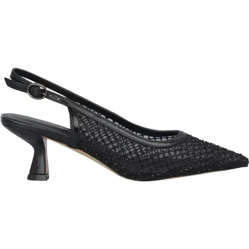 Crystal Mesh Heeled Shoes , female, Sizes: 4 UK, 3 UK, 6 UK - Alma en Pena - Modalova