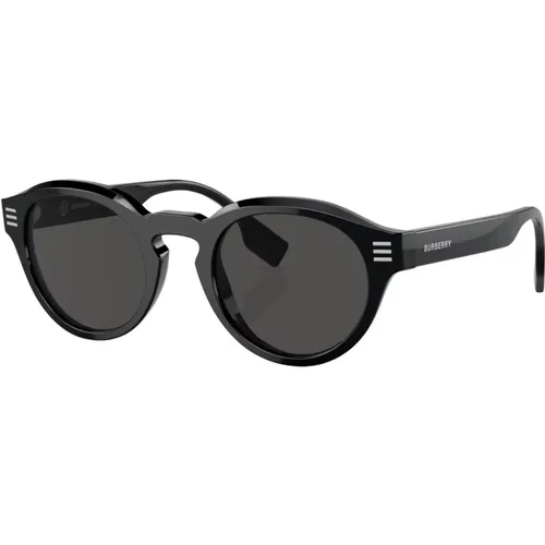 Dark Grey Sonnenbrillen , Herren, Größe: 50 MM - Burberry - Modalova