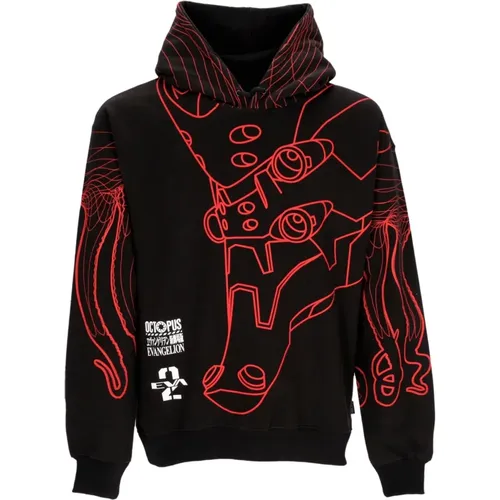 Evangelion 02 Lightweight Hoodie , male, Sizes: XS, S - Octopus - Modalova