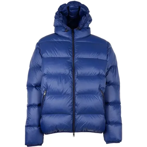 Elegant Nylon Down Jacket , male, Sizes: L - Centogrammi - Modalova