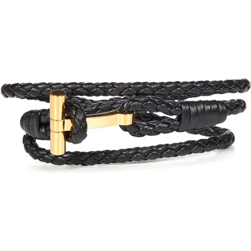 Schwarzes Geflochtenes Armband - Tom Ford - Modalova