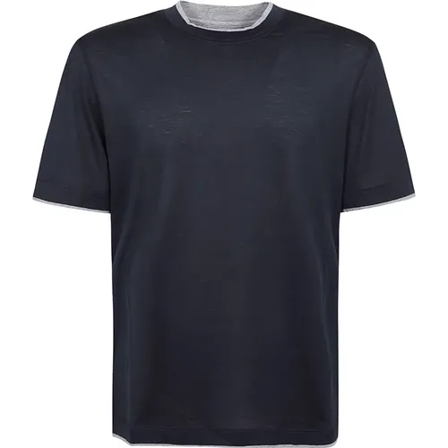 Modern Men's T-Shirt , male, Sizes: L, 2XL, XL, M - BRUNELLO CUCINELLI - Modalova