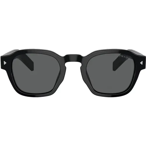 Quadratische Acetat-Sonnenbrille in Schwarz - Prada - Modalova