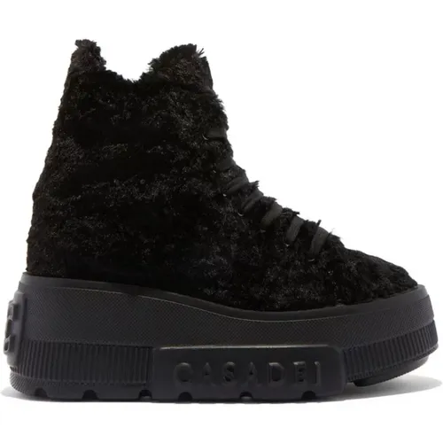 Schwarze Fell Sneakers Casadei - Casadei - Modalova