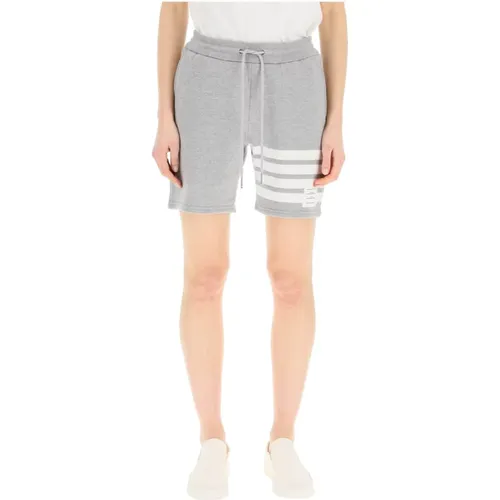 Bar Sports Shorts with Drawstring Waistband , female, Sizes: S, M, 2XS - Thom Browne - Modalova