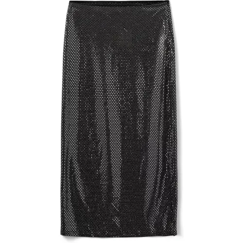 Starlasw Schwarz Silber Maxi Rock , Damen, Größe: XL - Sofie Schnoor - Modalova