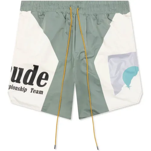 Grüne Flight Logo Shorts Rhude - Rhude - Modalova