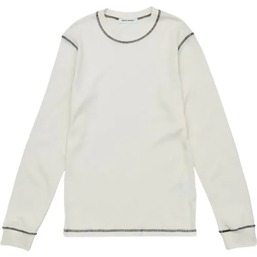 Emil Waffelstrick Off-white Pullover , Damen, Größe: 2XL - Wood Wood - Modalova