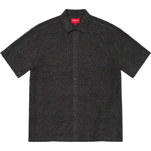 Limited Edition Chainstitch Chiffon Shirt , male, Sizes: L - Supreme - Modalova