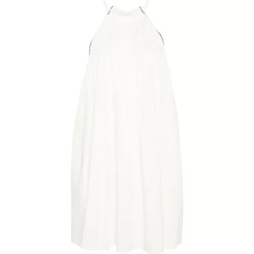 Cotton Voile Dress with Pleat Detailing , female, Sizes: M, 2XS, S, XS - Alysi - Modalova
