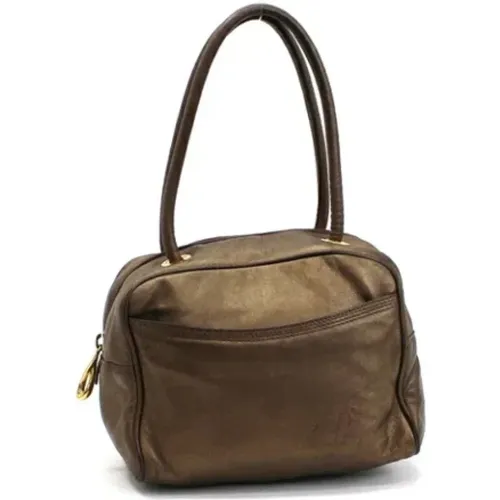 Pre-owned Leder Schultertasche , Damen, Größe: ONE Size - Loewe Pre-owned - Modalova