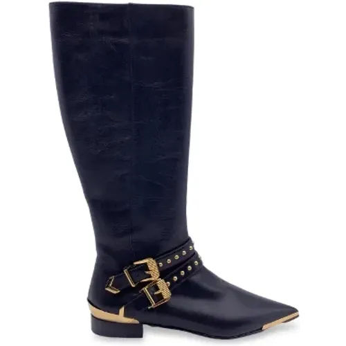 Pre-owned Leather boots , female, Sizes: 3 UK - Versace Pre-owned - Modalova