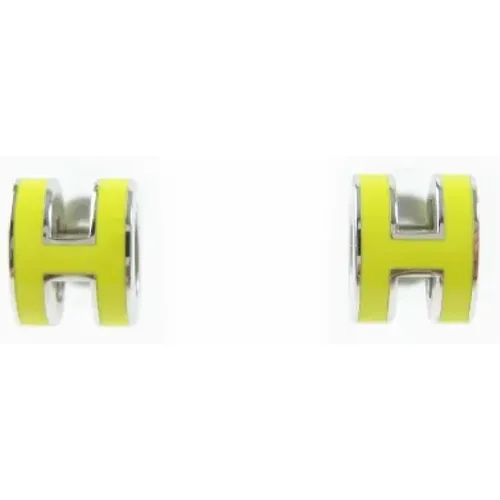 Pre-owned Metal earrings , female, Sizes: ONE SIZE - Hermès Vintage - Modalova