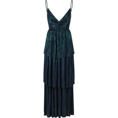 Doris Pleated Maxi Dress with Metallic Finish , female, Sizes: S, XS - Sabina Musayev - Modalova