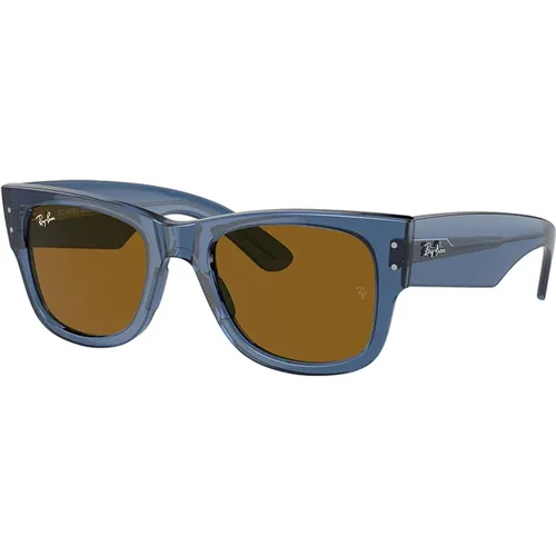 Mega Wayfarer Sonnenbrille Blau Braun , unisex, Größe: 51 MM - Ray-Ban - Modalova
