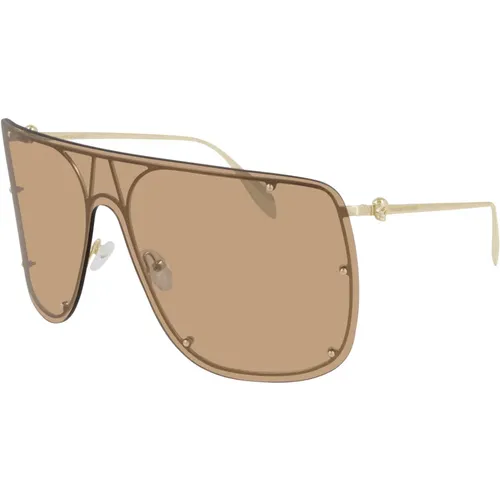 Gold/Brown Sunglasses Am0313S , unisex, Sizes: ONE SIZE - alexander mcqueen - Modalova