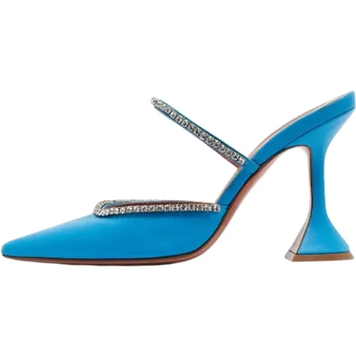 Pre-owned Leather heels , female, Sizes: 2 UK - Amina Muaddi Pre-owned - Modalova
