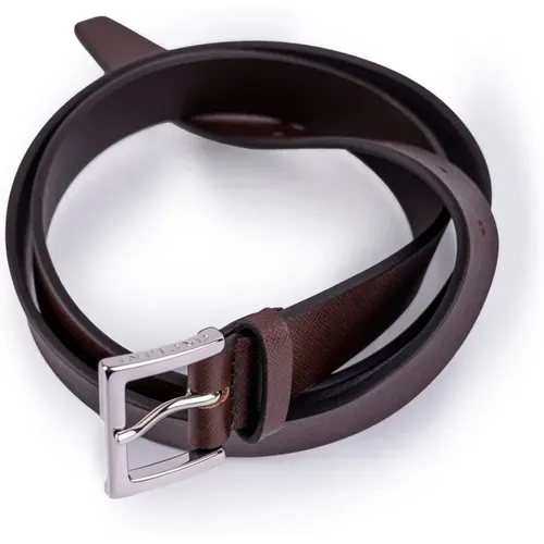 Matte laser-cut calf leather belt , male, Sizes: 105 CM, 95 CM - Orciani - Modalova