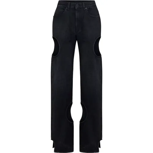 Schwarze Jeans , Damen, Größe: W25 - Off White - Modalova