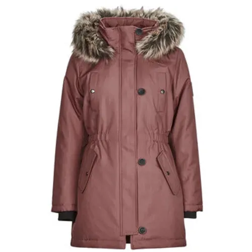 Winter Pelz Parka in Rosa , Damen, Größe: S - Only - Modalova