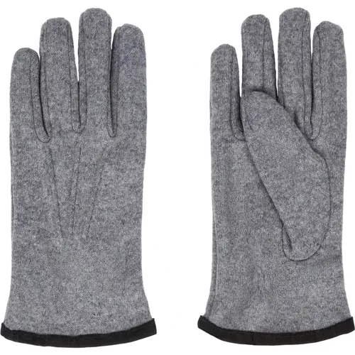 Woll-Jersey Handschuhe , Herren, Größe: ONE Size - Boggi Milano - Modalova