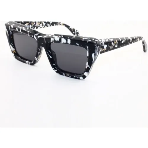 Hampton Sonnenbrille Schwarz Havana Graue Gläser - Off White - Modalova