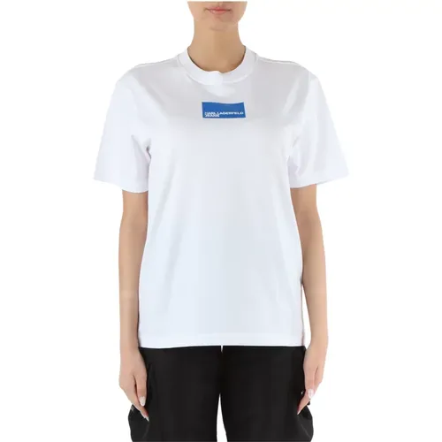 Cotton Regular Fit T-shirt , female, Sizes: M, XS - Karl Lagerfeld - Modalova