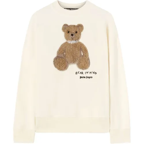 Bear Motif Embroidered Sweater , male, Sizes: L, M - Palm Angels - Modalova