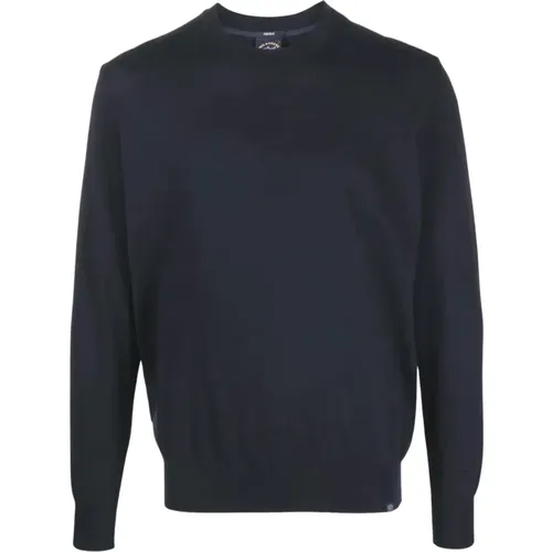 Cotton Crewneck Sweater 23411575 , male, Sizes: S, XL, M, L, 2XL - PAUL & SHARK - Modalova