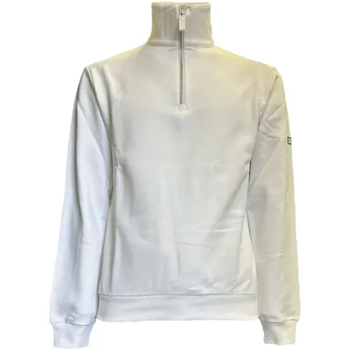 Halb-Zip Baumwoll-Sweatshirt mit Logodetail , Damen, Größe: XS - GCDS - Modalova