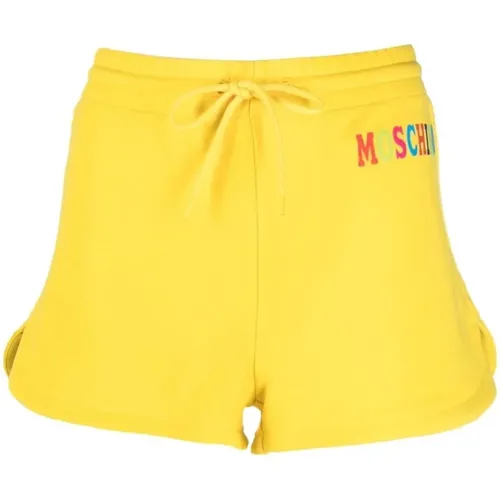 Casual Gelbe Baumwollshorts , Damen, Größe: M - Moschino - Modalova