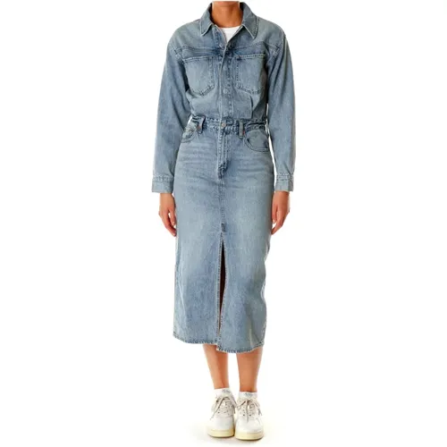 Levi's, Denim Midi Shirt-Dress , Damen, Größe: W26 - Levis - Modalova