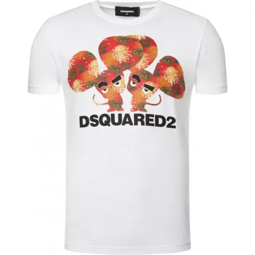 Weißes Cool Fit T-Shirt Dsquared2 - Dsquared2 - Modalova
