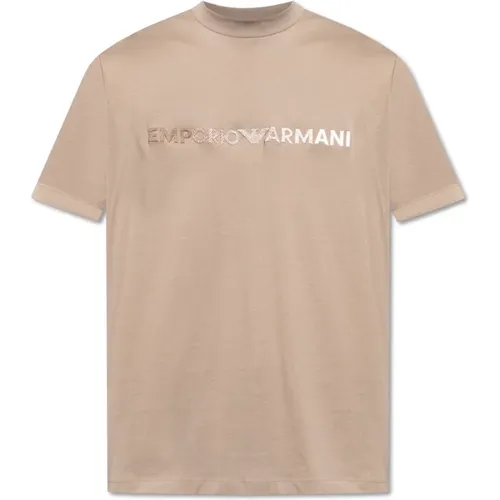 Cotton T-shirt , male, Sizes: L, S, M, XL - Emporio Armani - Modalova