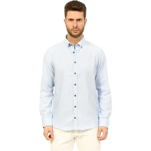 Clear Button Down Shirt , male, Sizes: 2XL, 3XL, M, XL, L - Bugatti - Modalova
