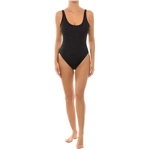 Studded Scoopneck One-Piece Swimsuit , Damen, Größe: XS - Michael Kors - Modalova