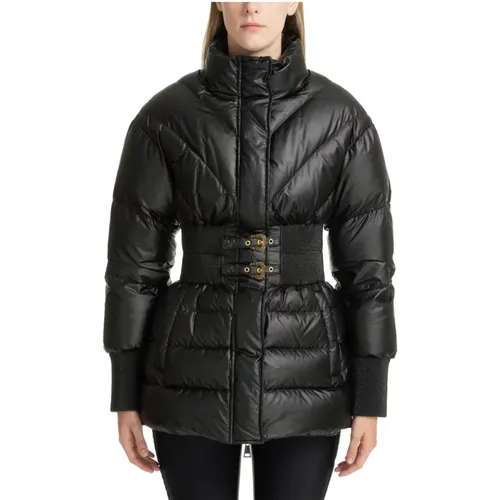 Stylish Down Jacket with Buckle Detail , female, Sizes: 2XS, XS, S - Versace Jeans Couture - Modalova