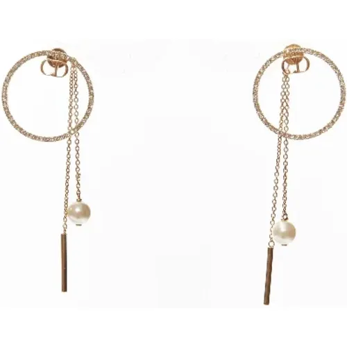Pre-owned Metal earrings , female, Sizes: ONE SIZE - Dior Vintage - Modalova