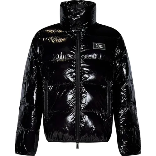 Schwarze Steppdaunenjacke Aw24 , Herren, Größe: S - Dsquared2 - Modalova